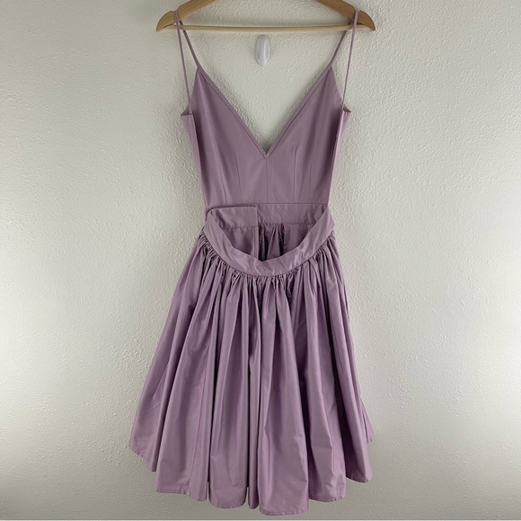 CONTRARIAN Lilac Light Purple Barbara Bibb V Neck Backless Formal Mini Dress - Picture 8 of 13